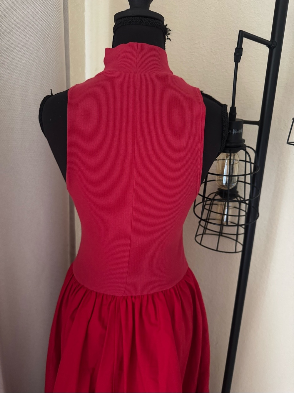 Reformation Sai Maxi Dress Red Mock Neck Sleeveless Small - Picture 8 of 10